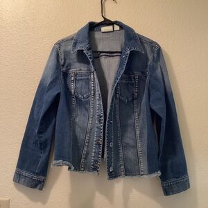 Chico's Dual Shade Blue Jean Jacket